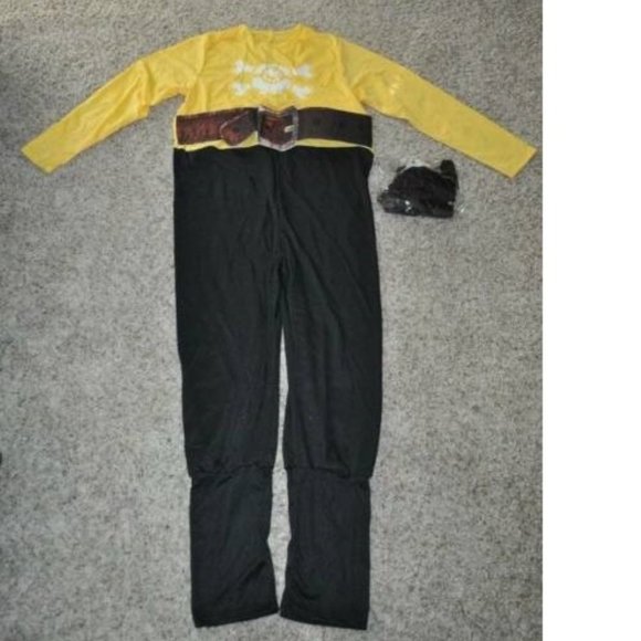 Minion Pirate Halloween Costume Despicable Me 5 Pc Jumpsuit, Goggles Mens OS - Picture 2 of 6